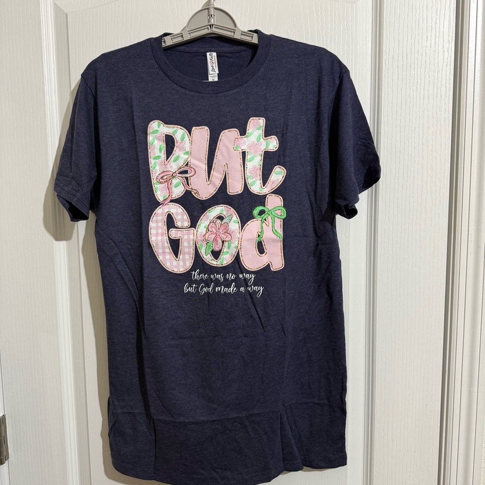 Navy Blue women T-Shirt with Floral Graphic